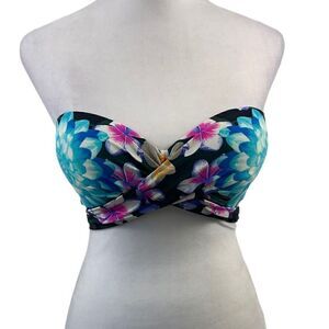 Coco Reef Multicolor Strapless Bikini Top Size 32/34C